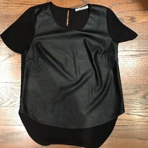 Chloe K Tops - Chloe K Faux Leather Top Chloe K Tops - Chloe K Faux Leather Top